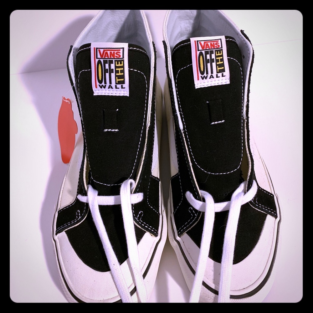 NWT VANS MEN SK8-HI 138SF BLACK/WHITE/CHECKERBOARD